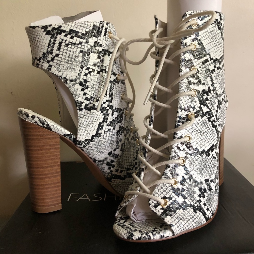 Leather snake heels
